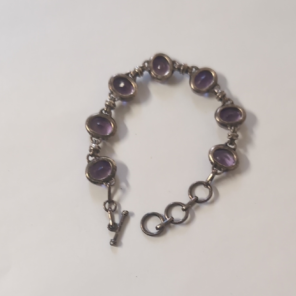 Elegant Purple Stone Bracelet - Picture 4 of 4